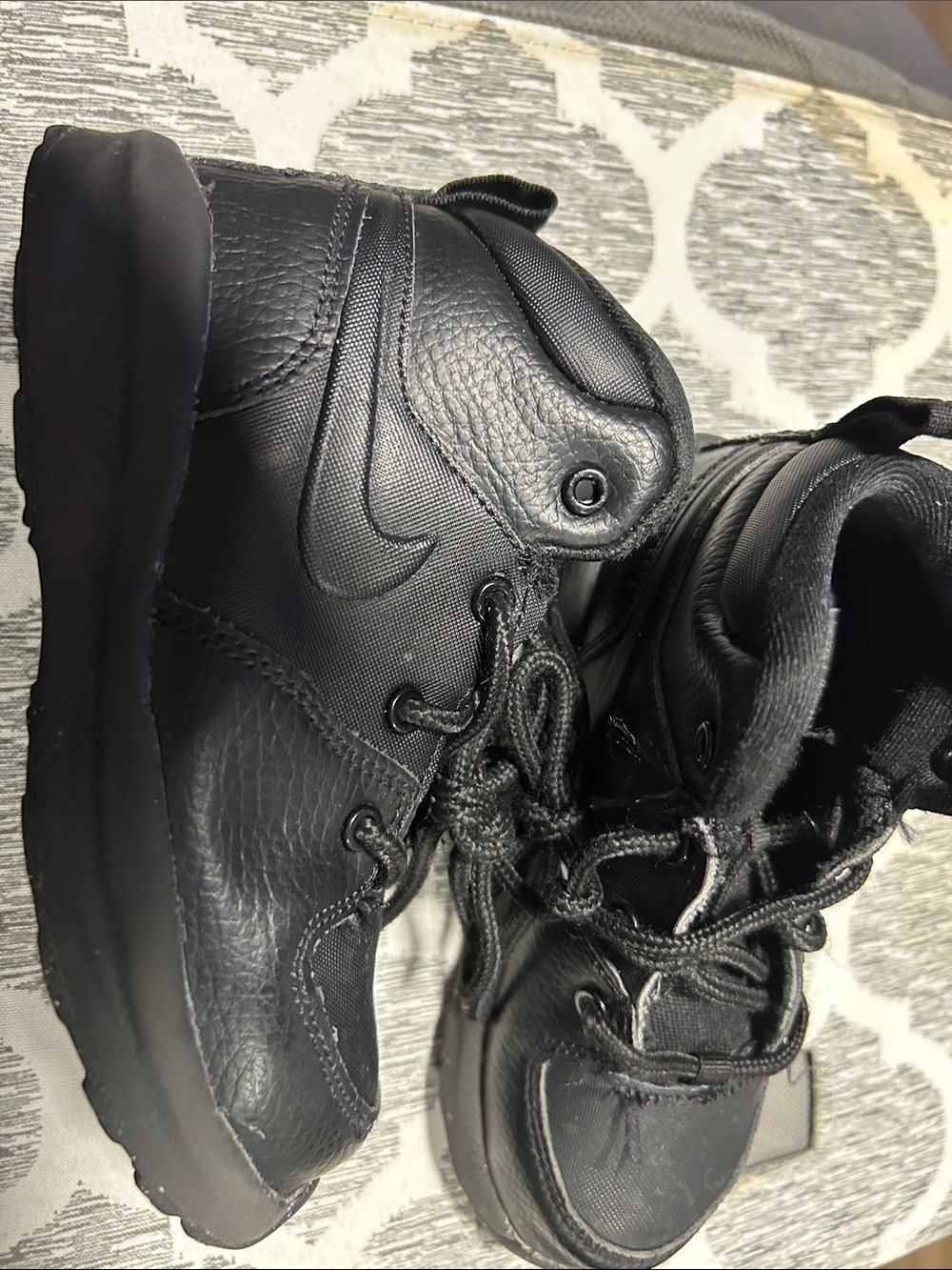 Nike Men’s All-Black Leather Tactical Boots